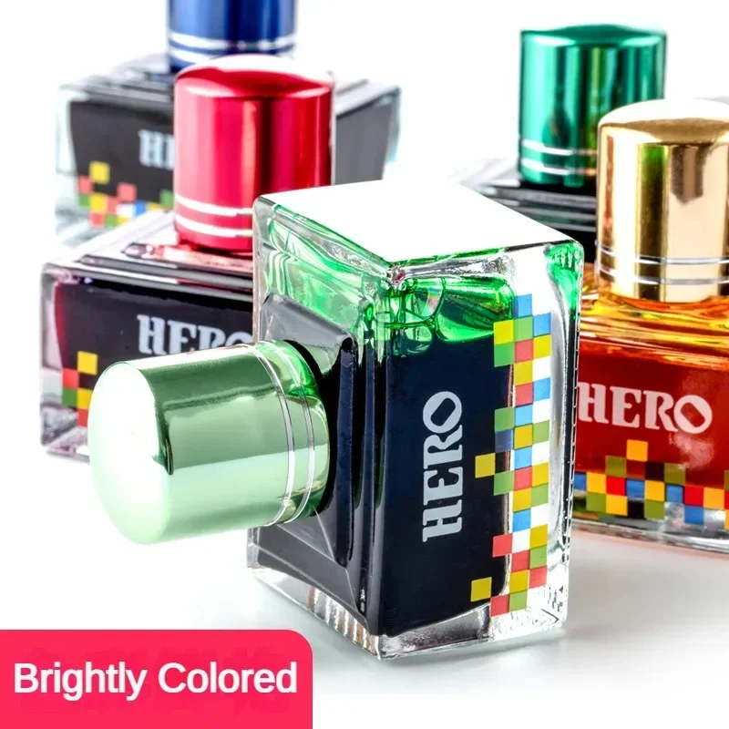Чернила для перьевой ручки Hero 40 мл китайские чернила разноцветные стеклянные в
