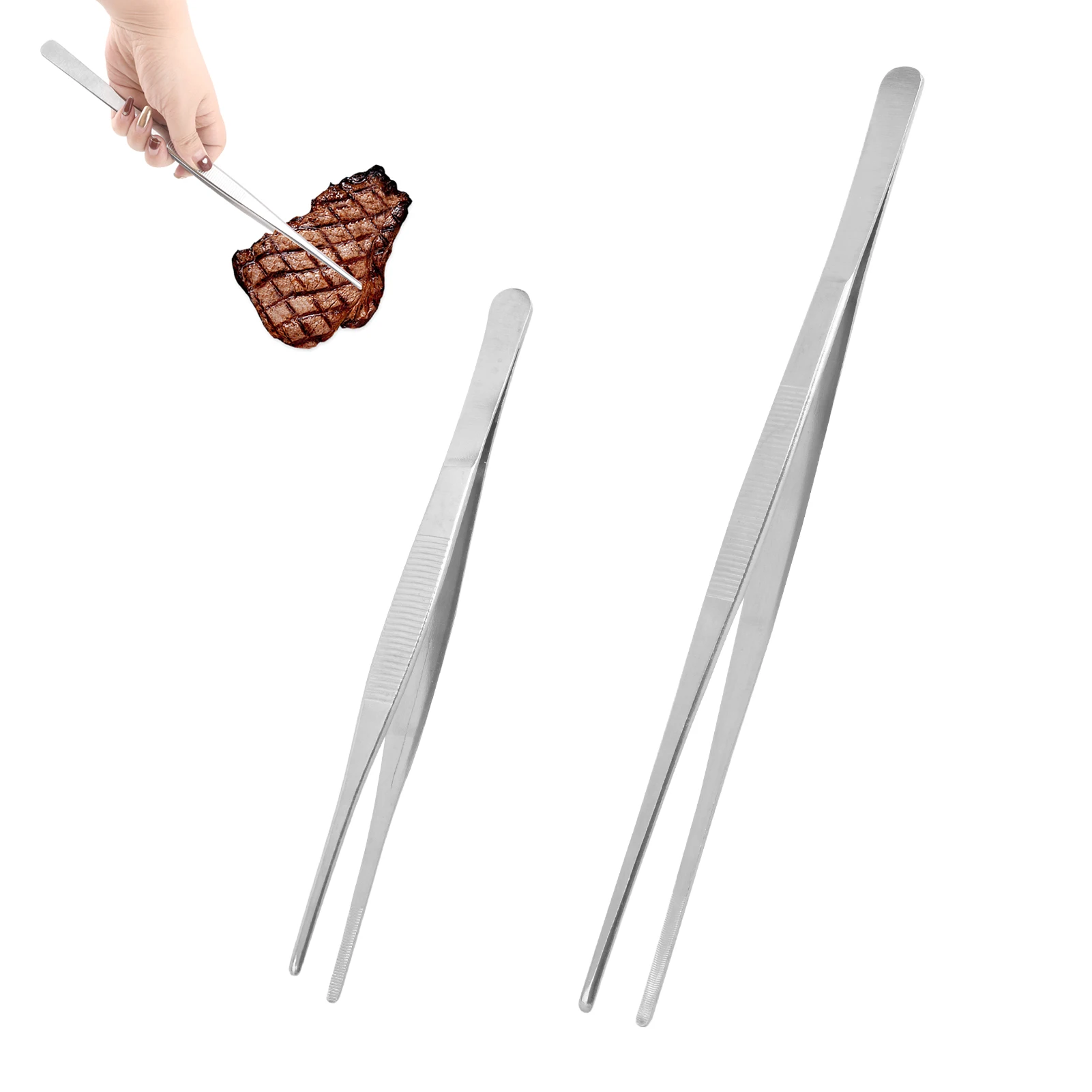 

2 шт., пинцет для барбекю, из нержавеющей стали
