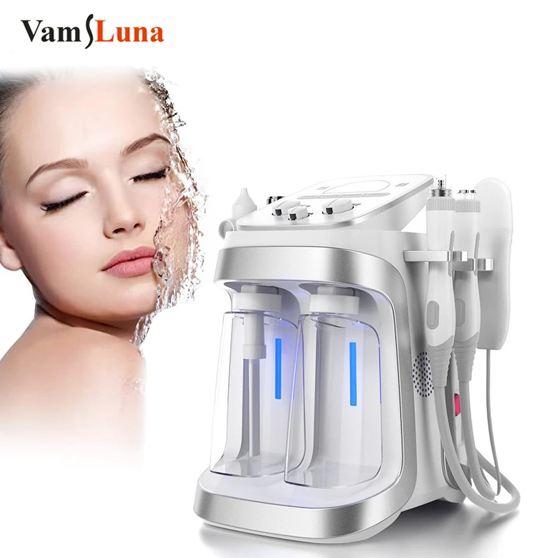 6 IN 1Hydrogen Oxygen Facial Beauty Machine, Plasma H2O2 Thermal Bubble Multifunctional For Skin Lifting And Wrinkle Remove