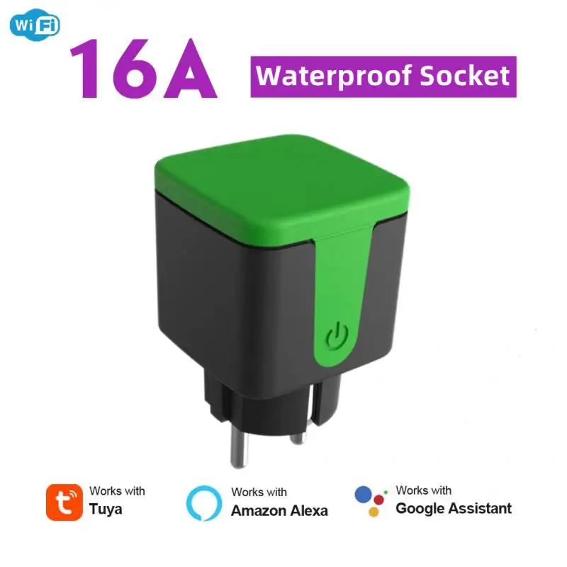 Waterproof Smart Plug 16A Power Monitor Electrical Socket Remote Timing Function WiFi Smart Outlet Work For Tuya SmartLife Alexa