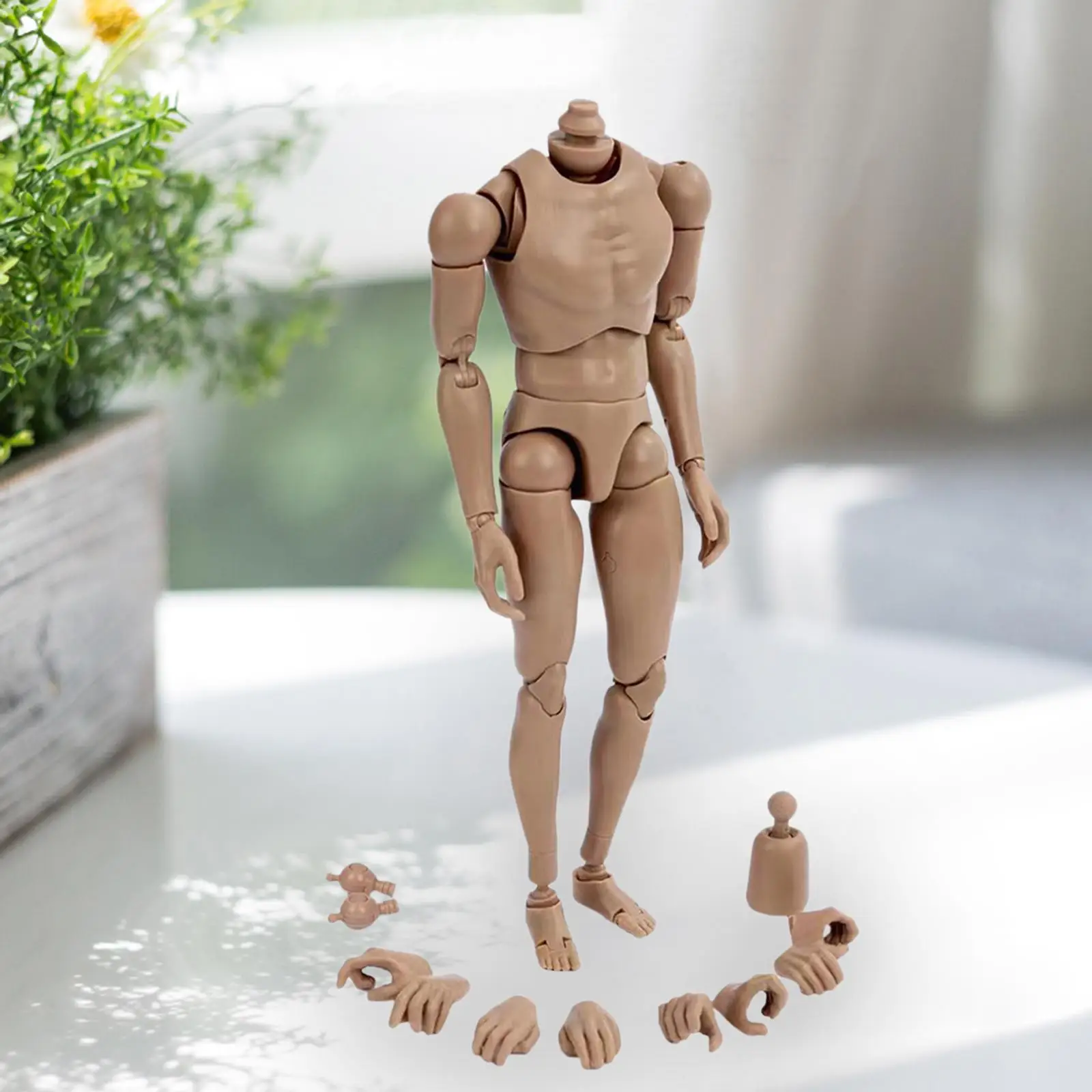 Doll With 10 Interchangeable Hands Human Body Sketch Model For Artists Ornament Decorations Display