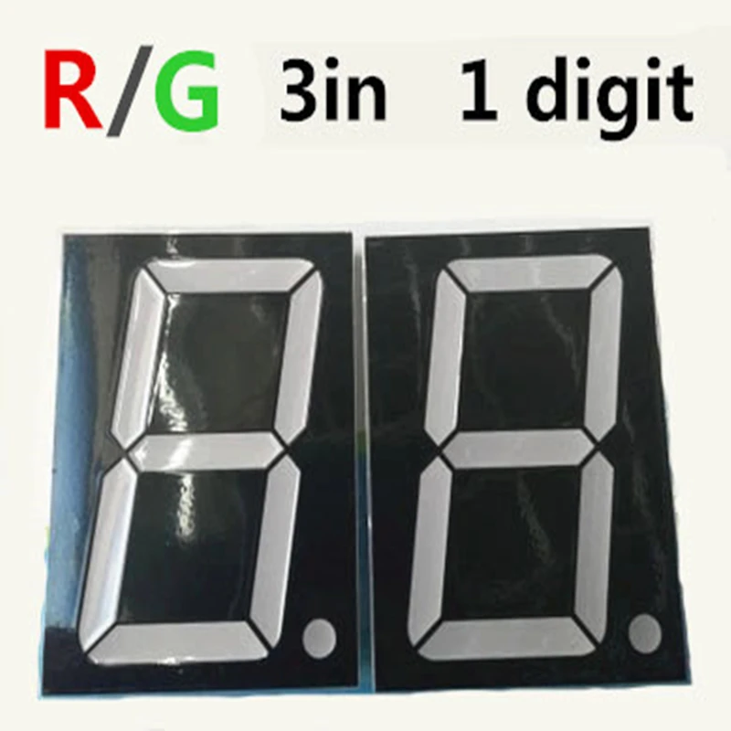 5 шт. красно-зеленая цифровая трубка 3 дюйма 7 сегментов двухцветный дисплей Nixie 1