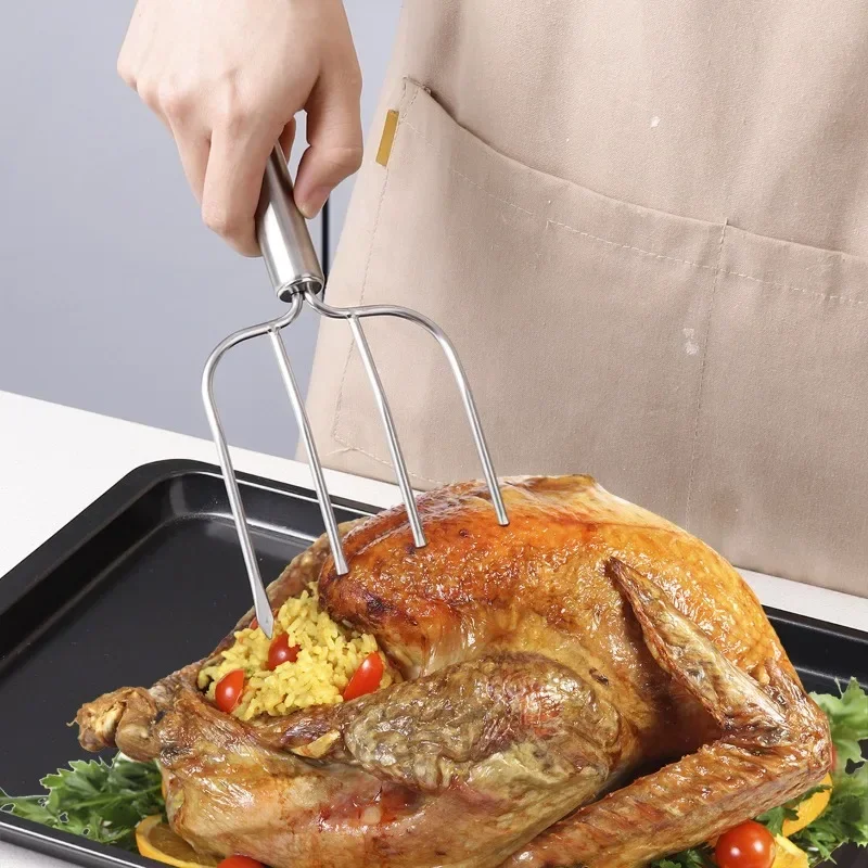 Инструменты для барбекю на открытом месте нержавеющая сталь четыре контакта