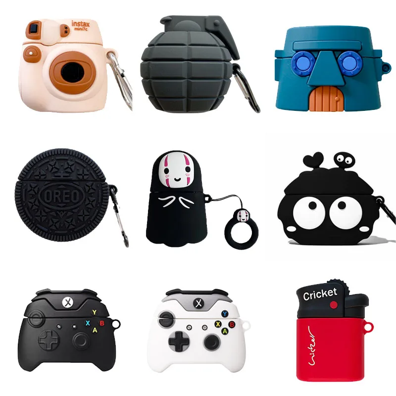 

For AirPods 3 Case Cartoon Game Biscuit Camera Boy Men Soft Silicone Earphone Cases For Apple Airpods 1 2 Pro Cute Cover Funda