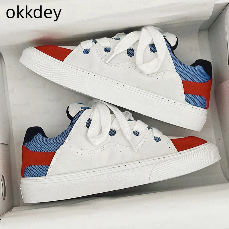 

Korean Version of Niche Original Design Board Shoes Bread Shoes Lovers Casual Shoes Round Toe Thick Bottom Outdoor Board Shoes