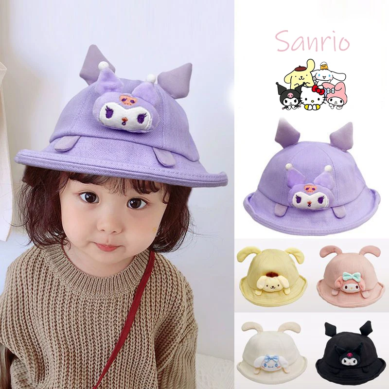 

Kuromi Cinnamoroll My Melody аниме мультяшный милый мальчик девочка весна осень детская Рыбацкая шляпа весна осень удобный досуг