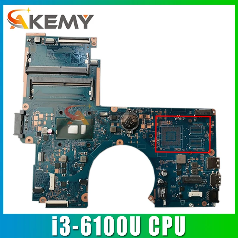 

Материнская плата для ноутбука HP 15-AU DAG34AMB6D0 с процессором SR2EU i3-6100u DDR4, материнская плата 100%, протестирована, быстрая доставка