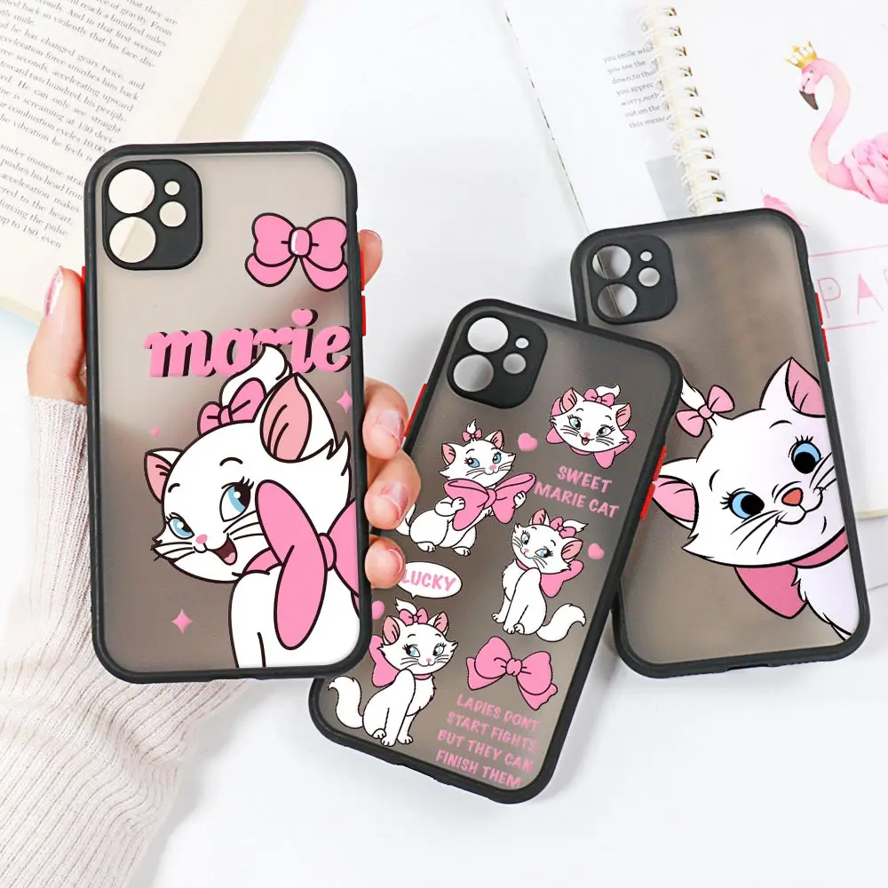 

The Aristocats Kids D-Disneys Marie Cat iPhone14 Case For iPhone 11 13 14 12 Pro Max Mini X XS XR SE 7 8 Plus Clear Matte Covers