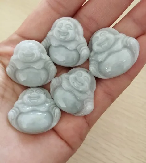 100% натуральное ожерелье Будды из Бирмы и нефрита кулон Мьянмы зеленый нефрит