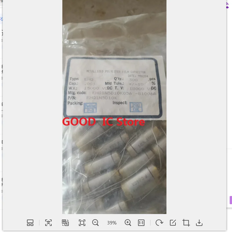 Совершенно новый тонкопленочный Конденсатор 1000 ПФ 15 кВ 18 кв 102 P масляный погружной полиэтиленовый высоковольтный конденсатор В постоянного тока