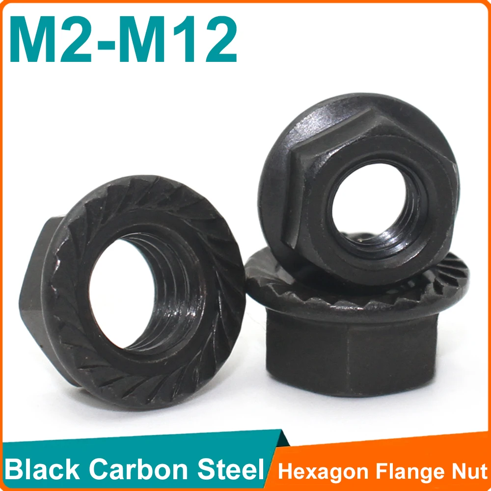 

DUOJI черные стопорные гайки из углеродистой стали M3-M12