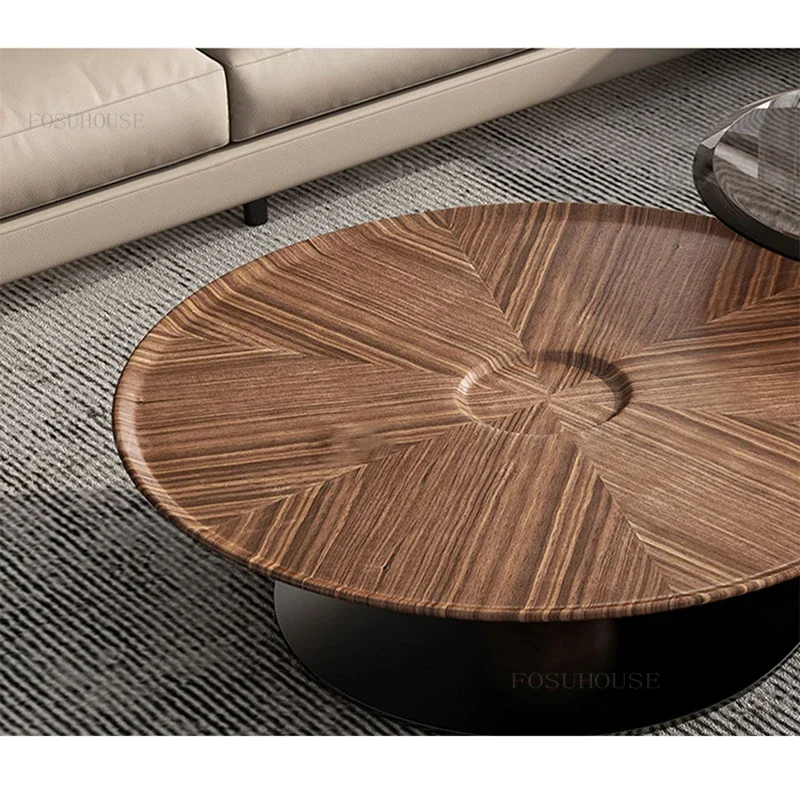 Круглый дизайнерский приставной столик итальянский скандинавский простой