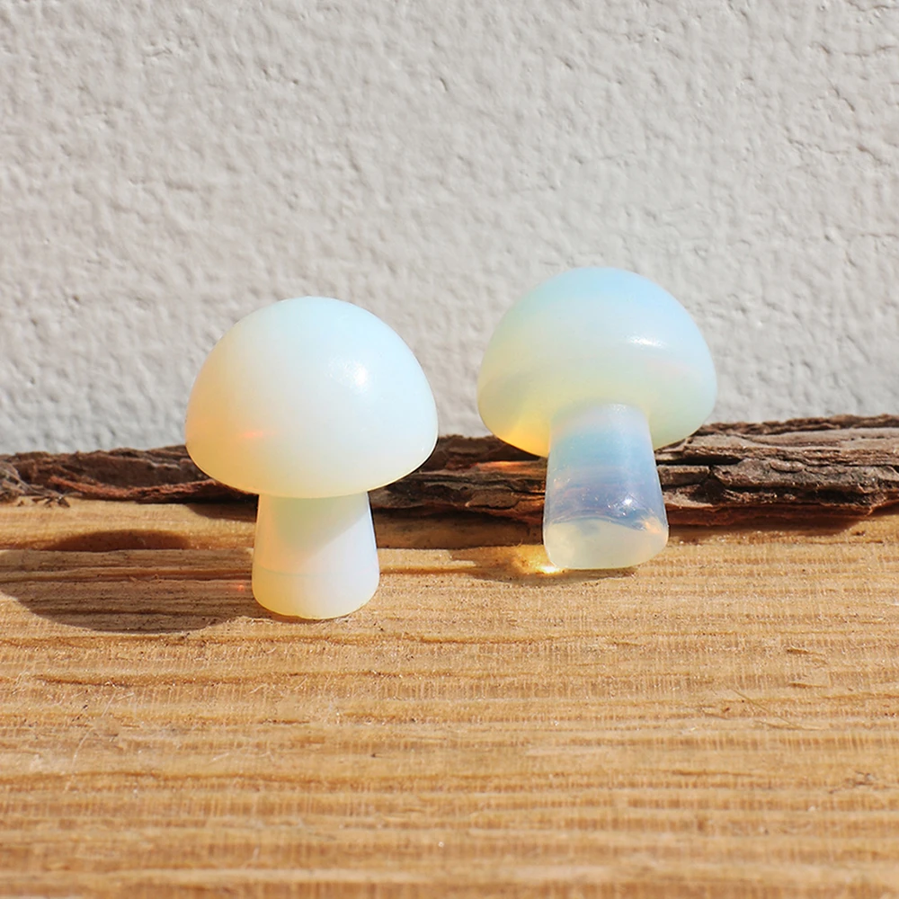 

3PC/Set Mini Mushroom Figurine Natural Stones Carving Home Decoration Reiki Healing Crystal Room Ornament Gift Fish Tank Decor