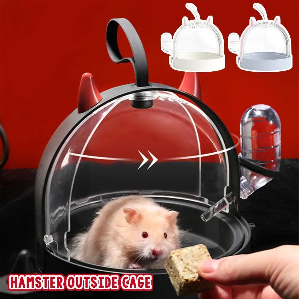

Cute Bear-shaped Hamster Outside Cage Small Animal Warm Carrier Rodent Hamster Mini Pet Cage Winter Portable Pet Acces Cage X3N0