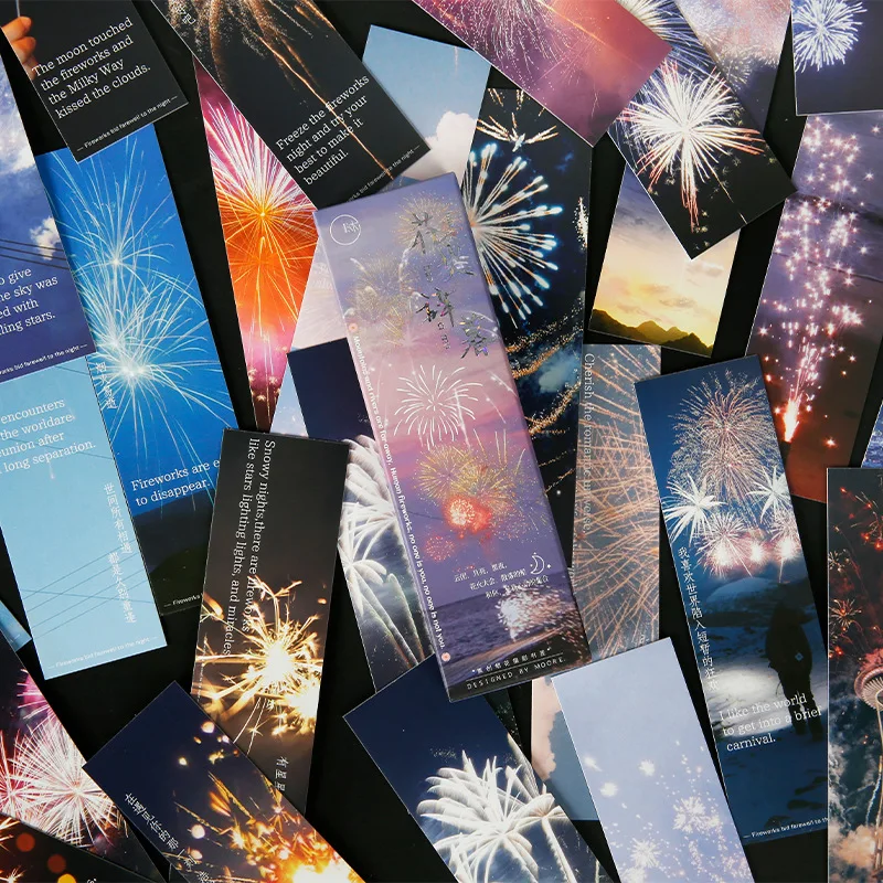 

30 шт./компл. закладки из серии «фейерверки», творческие художественные закладки для книг, маркеры для сообщений, офисные студенческие прина...