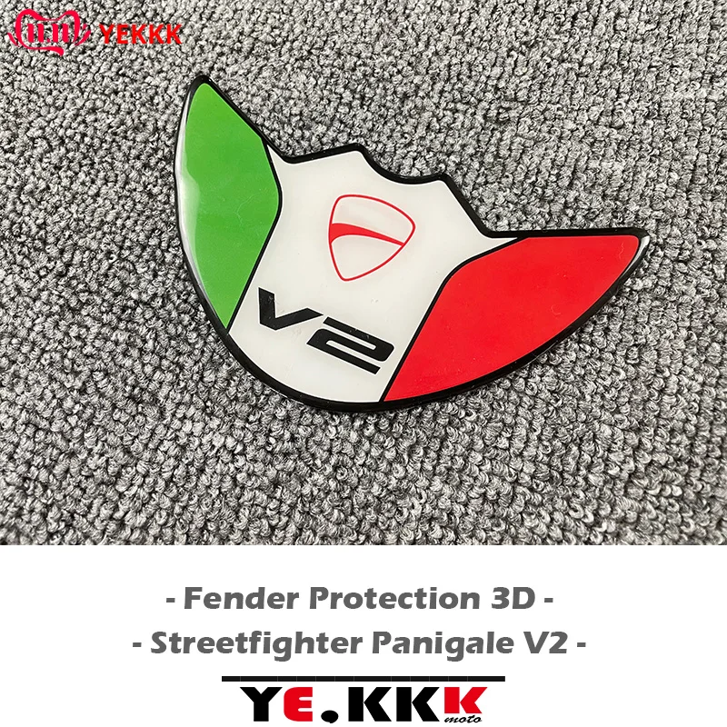 

For Ducati Streetfighter V2 V2RPanigale V2 V2R Italian Fender Protection 3D Stereo Italy Sticker Decal DUCATI Logo
