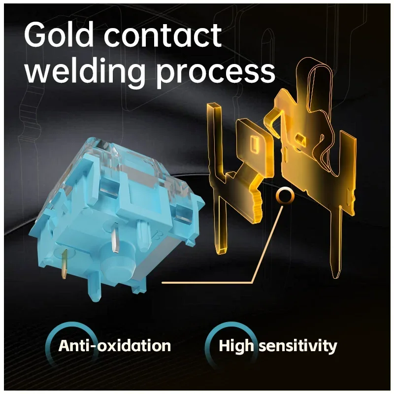 Kailh MX Cyan Sea Front Walker Индивидуальный механический переключатель клавиатуры HIFI Mahjong