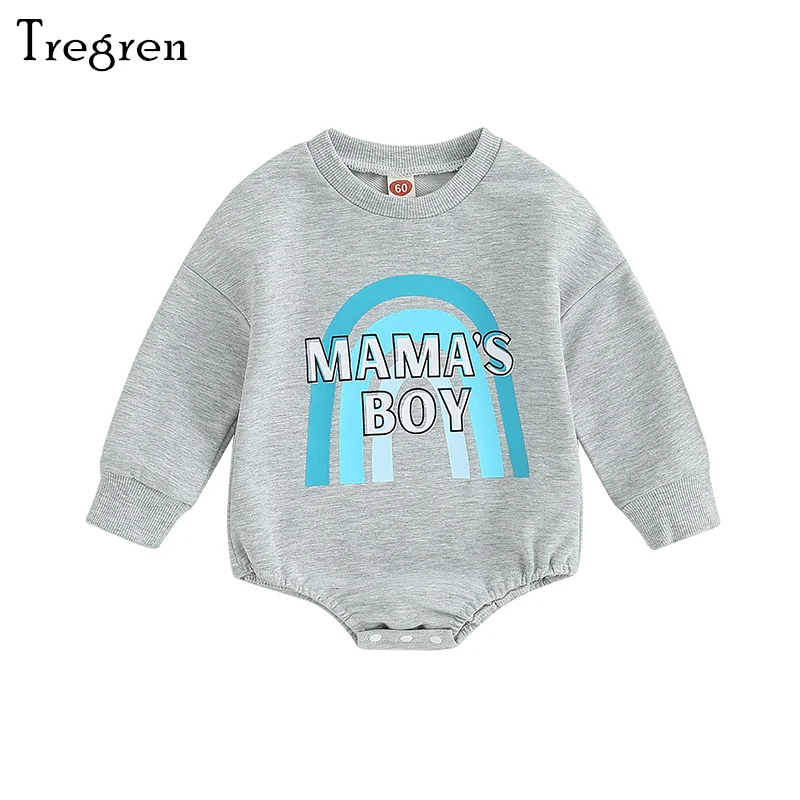 

Детское боди с длинным рукавом, круглым вырезом и надписью