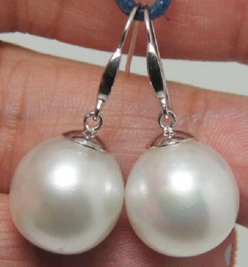 

Huge round AAA+ 16mm white South Sea Shell Pearl Earrings