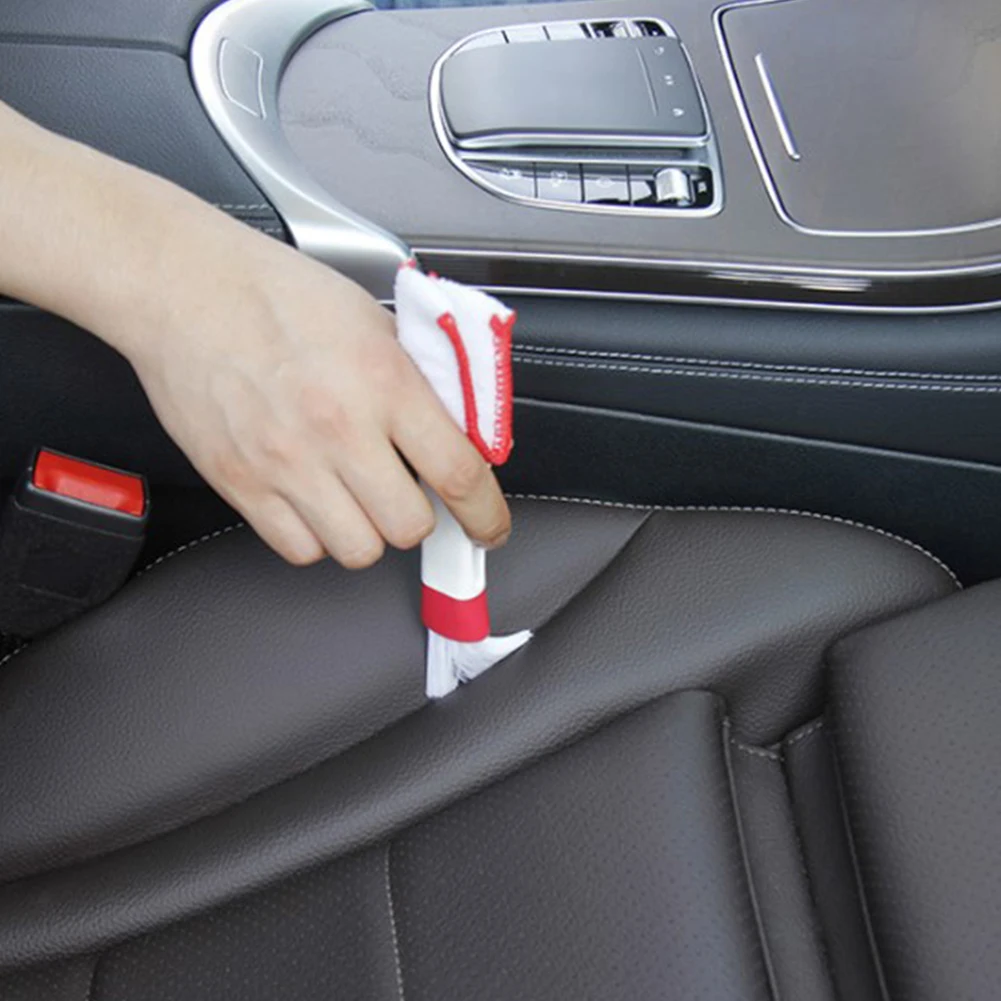 

Car Cleaning Brush Accessories Auto Air Conditioner Vent Blinds Cloth Cleaner Microfiber PP PE White Red 160mm/6.5in Universal