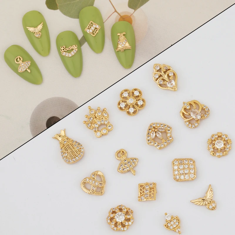 

WHSOK 30Pcs CZ Charms/Jewelry Findings & Components/Nail Decoration/Nail Patch/Irregular Shapes/Rhinestone/Jewelry Accessories