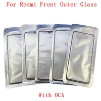 5pcs front outer glass lens touch panel cover for xiaomi redmi note 9 note 8 note 7 note 6 note 5 glass lens with oca parts