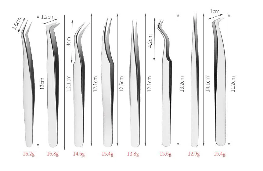 

Closed High Quality New Style Premium Eyelashes Tweezers Hand anti-slip design Improve for 3D 6D Lashes Extensions