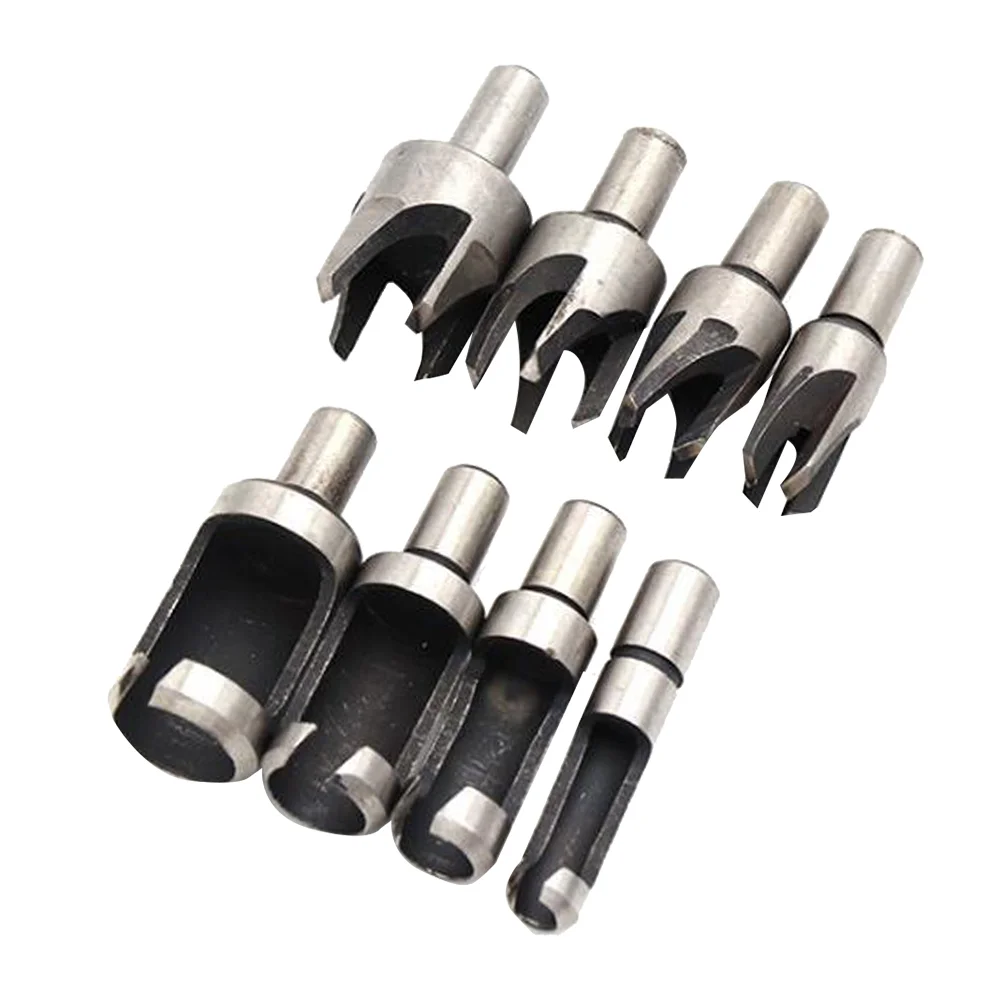 

8PCS/Set Professional Carbon Steel Wood Plug Cutters Straight Tapered Deep Plug Cutters Sets Claw Tool Drill Bits