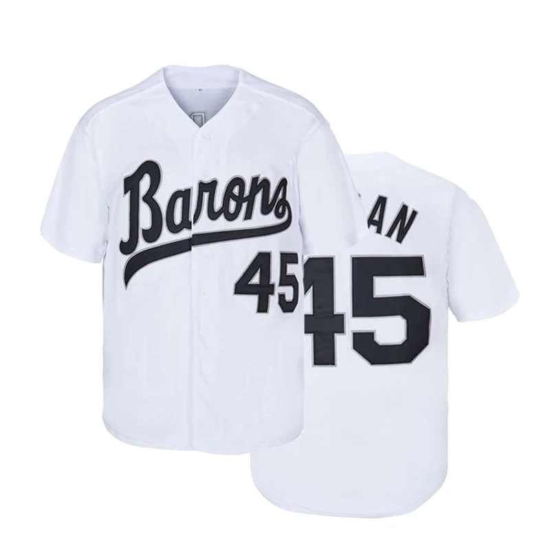 Bg Baseball Jersey Birmingham Barons 45 Jerseys  Sports Outdoor Hip Hop Sewing Embroidery Black White Grey High-quality 2023 New