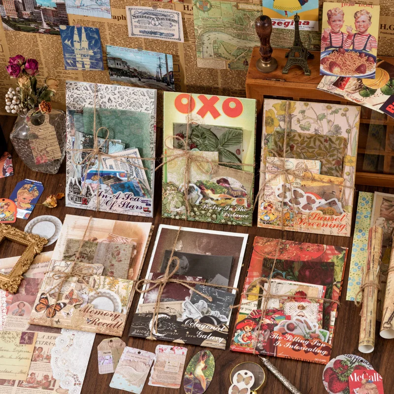 

30 шт., винтажные Цветочные крафт-карты для скрапбукинга