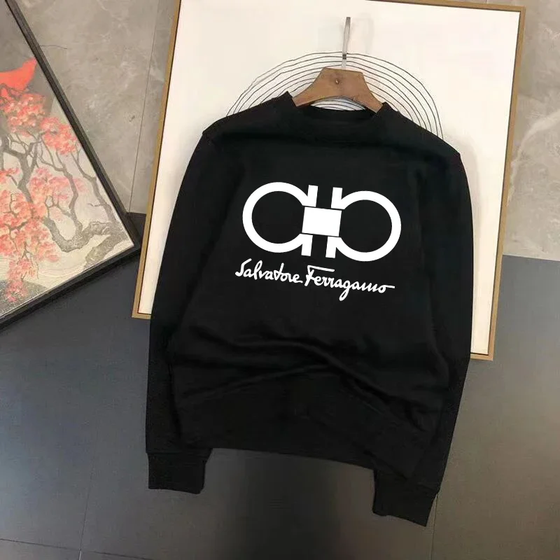 

Мужская Флисовая Толстовка с длинным рукавом, Повседневный пуловер из плотного флиса, Свободный свитшот с принтом, 2024