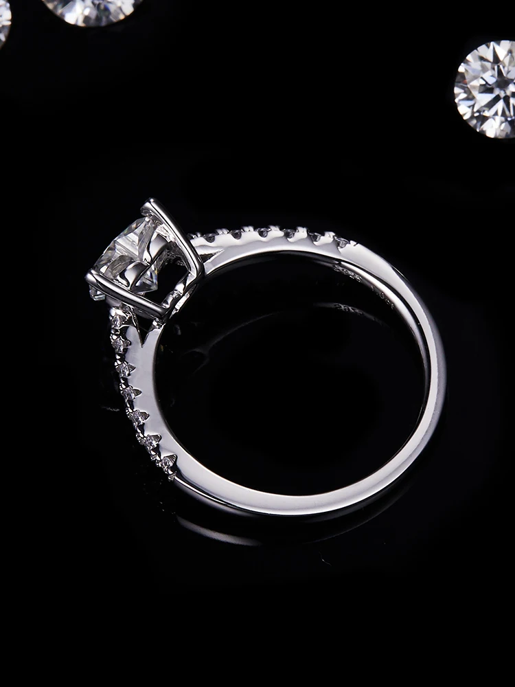 Элегантное Кольцо В Форме Сердца С Лабораторным Бриллиантовым Сертификатом Из