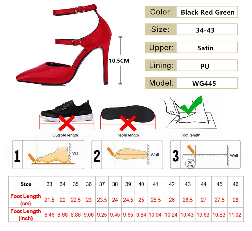 2023 Spring Sexy Classic High Heels Women Sandals Summer Ladies Pumps Female Buckle Ankle Strap Shoes Green Black Red Size 34-43