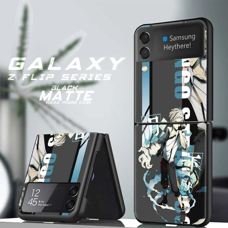 

For Samsung Galaxy ZFlip Edge Hard Z Flip Flip3 Flip4 5G Zflip3 Zflip4 Luxury Bungo Stray Dogs Art Cases