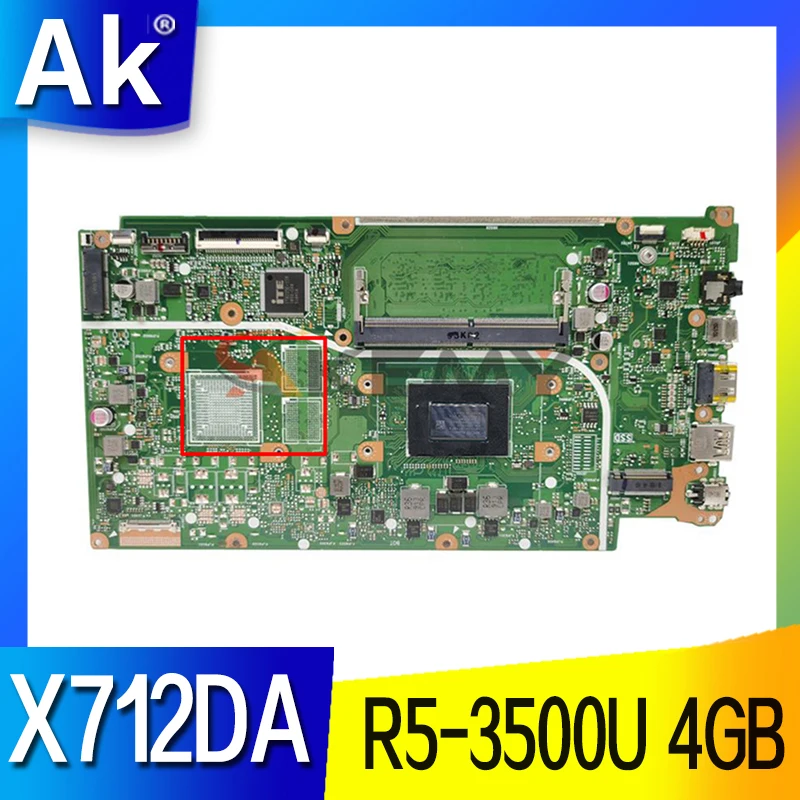 

Motherboards X712D Laptop motherboard for ASUS X712DA X712DK X512DA F512D F512DA 100% test original mainboard R5-3500U 4GB