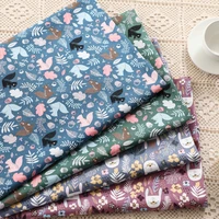 160x49cm lovely rabbit bird twill cotton sewing fabric making clothes bedding home decoration cloth