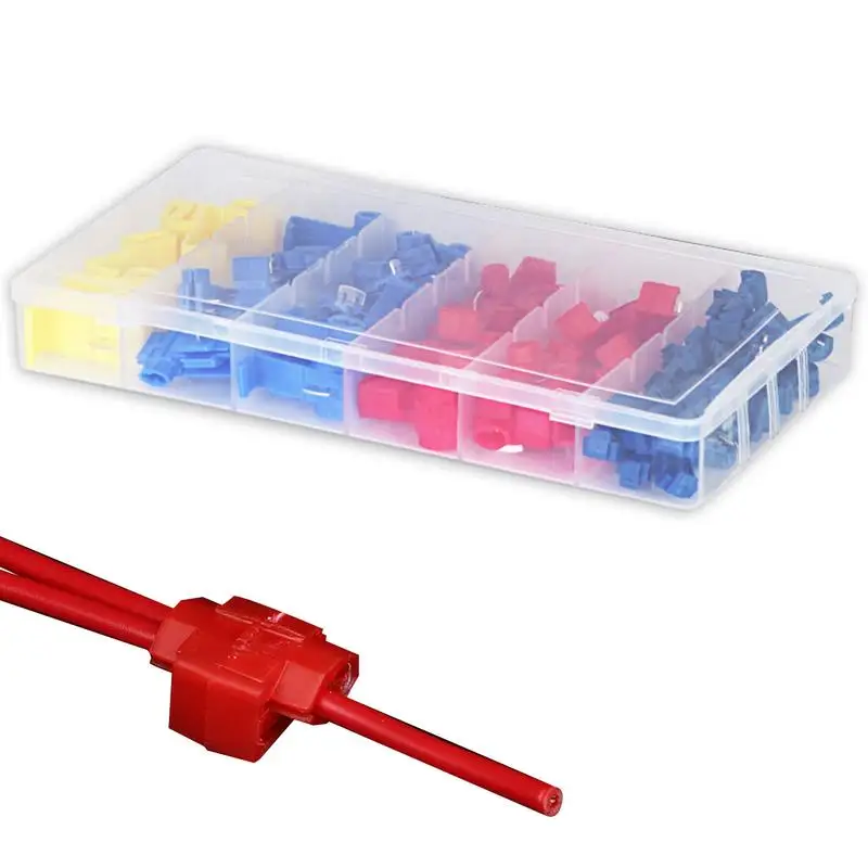 

T-Tap Wire Connectors Self-Stripping Quick Splice Electrical Wire Terminals Not Easy To Leak T-Tap Wire Connectors