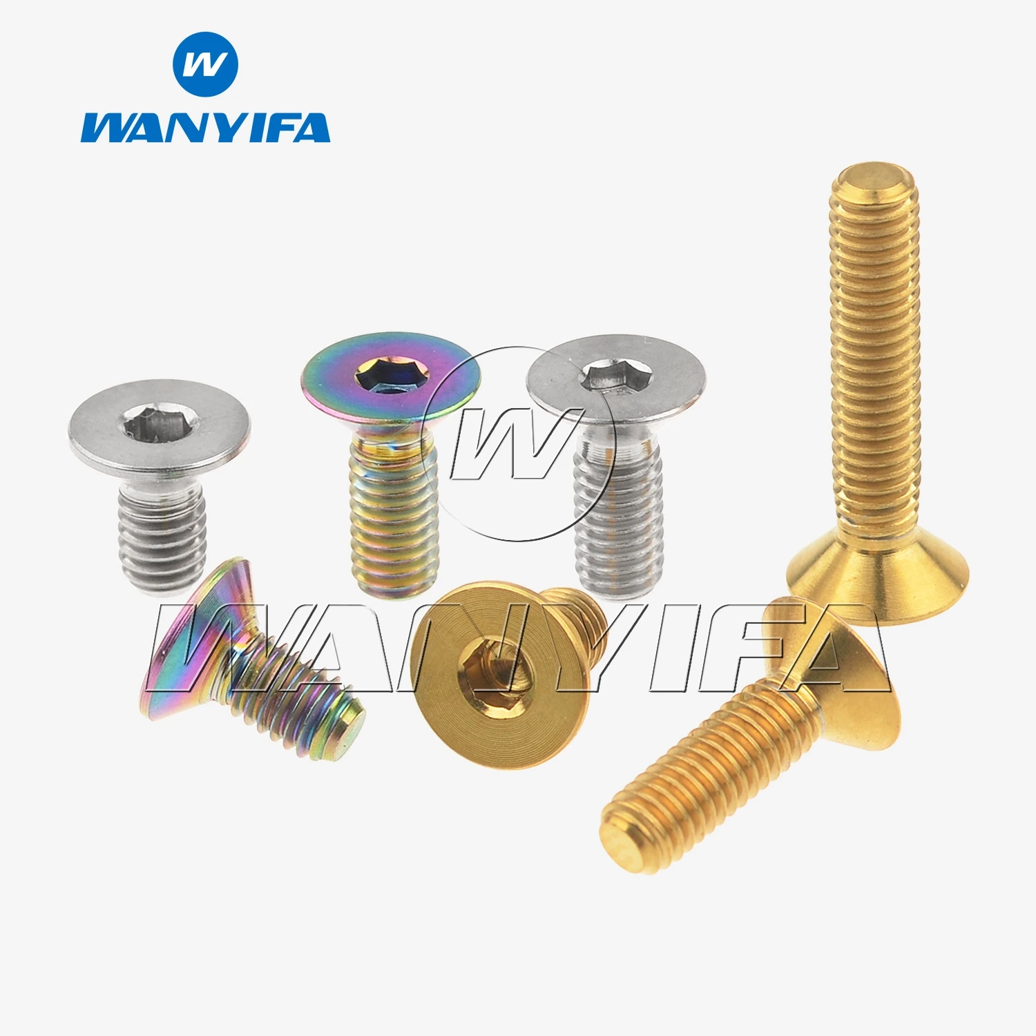 

Wanyifa Titanium M3x6/8/10/15mm Allen Key Flat Head Screws Bike Bicycle Bolts