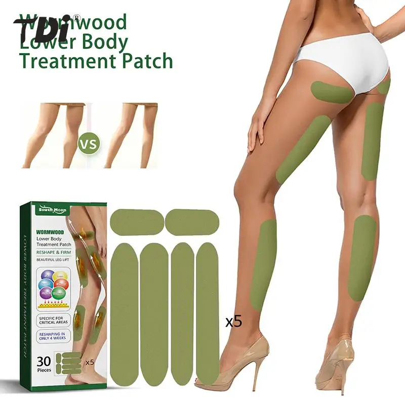 

30Pcs Disposable Wormwood Leg Lift Stickers Thigh Tapes Body Care Weight Loss Fat Burning Slimming Leg Waist Shaping Sticker