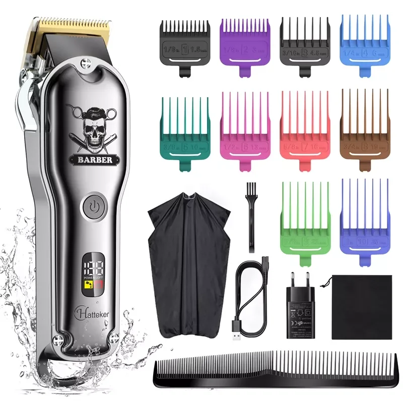 HATTEKER Hair Clippers Professional Cordless Barber with Hai