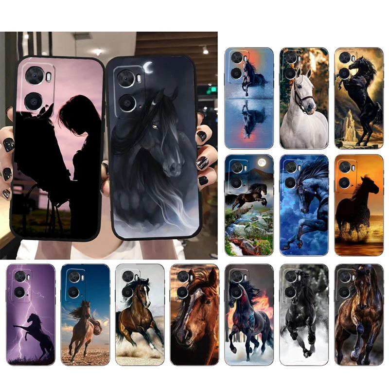 

Horse Phone Case for OPPO A77 A57 A57S A78 A96 A91 A54 A74 A94 A73 A52 A53A53S A15 A16 A17 Funda