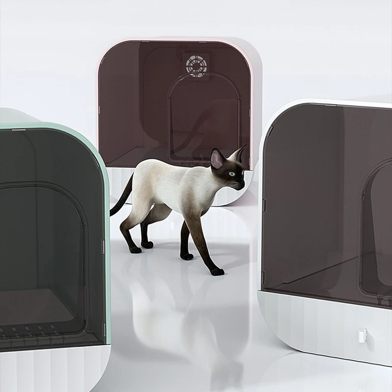 Pаспродажа Контейнер для кошачьего туалета, роскошный дизайн, закрытый, защита от брызг, Большая вместительная темная дверь, для кошачьего туалета Дешево Контейнер для кошачьего туалета, роскошный дизайн, закрытый, защита от брызг, Большая вместительная темная дверь, для кошачьего туалета