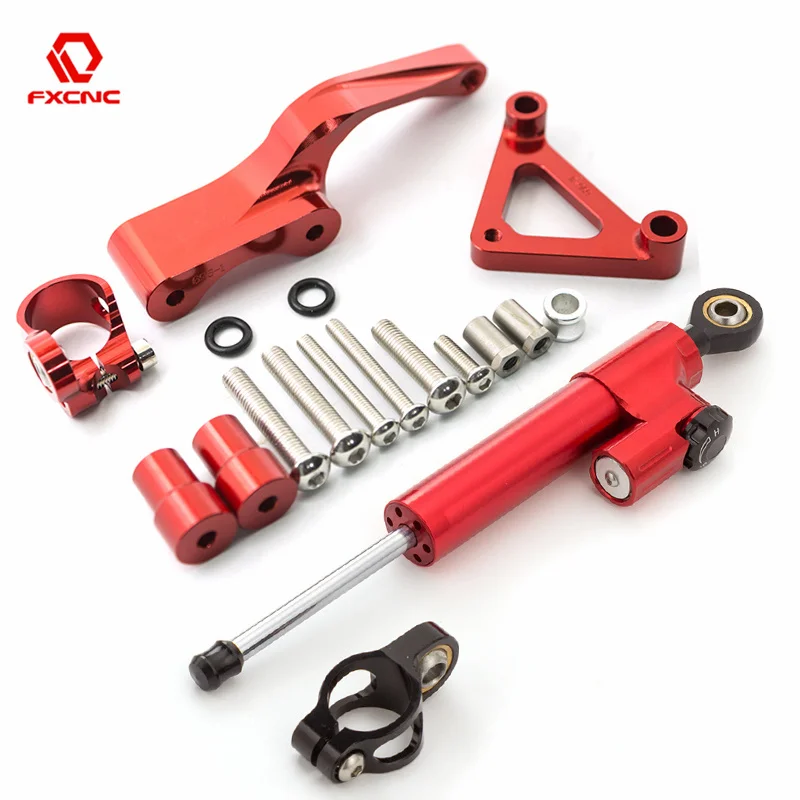 

CNC Motorcycle Aluminum Steering Damper Stabilizer Bracket Mounting Support Kit For DUCATI Monster 696 Accessories