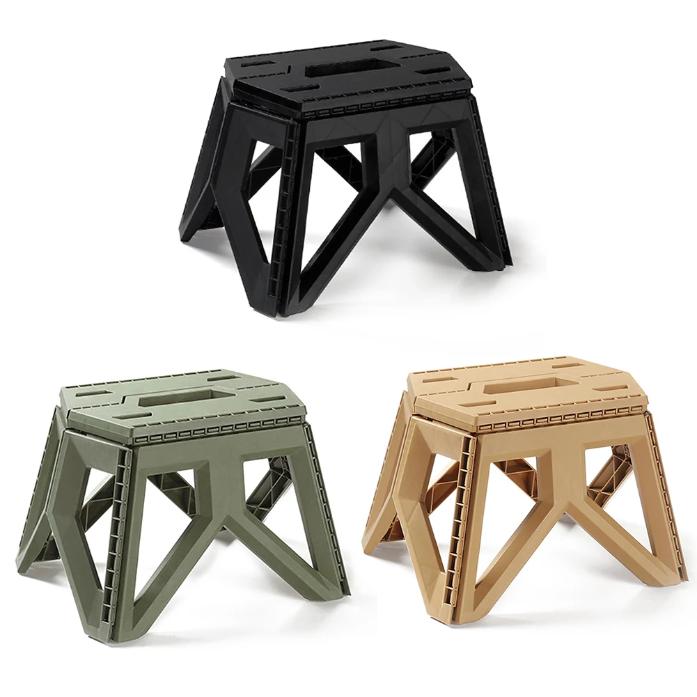 

Japanese-style Portable Outdoor Folding Stool Camping Fishing Chair High Load-bearing Reinforced PP Plastic Portable Fold Stool