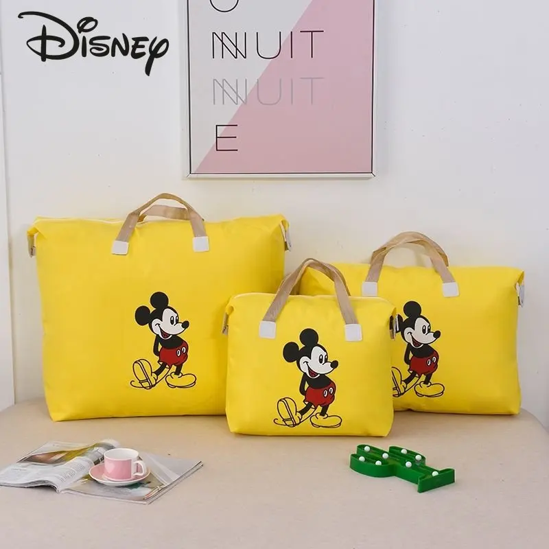 Disney New Mickey Fashion Large Capacity Household Goods Storage Bag High Quality Hand Luggage Bag Cartoon Student Quilt Bag