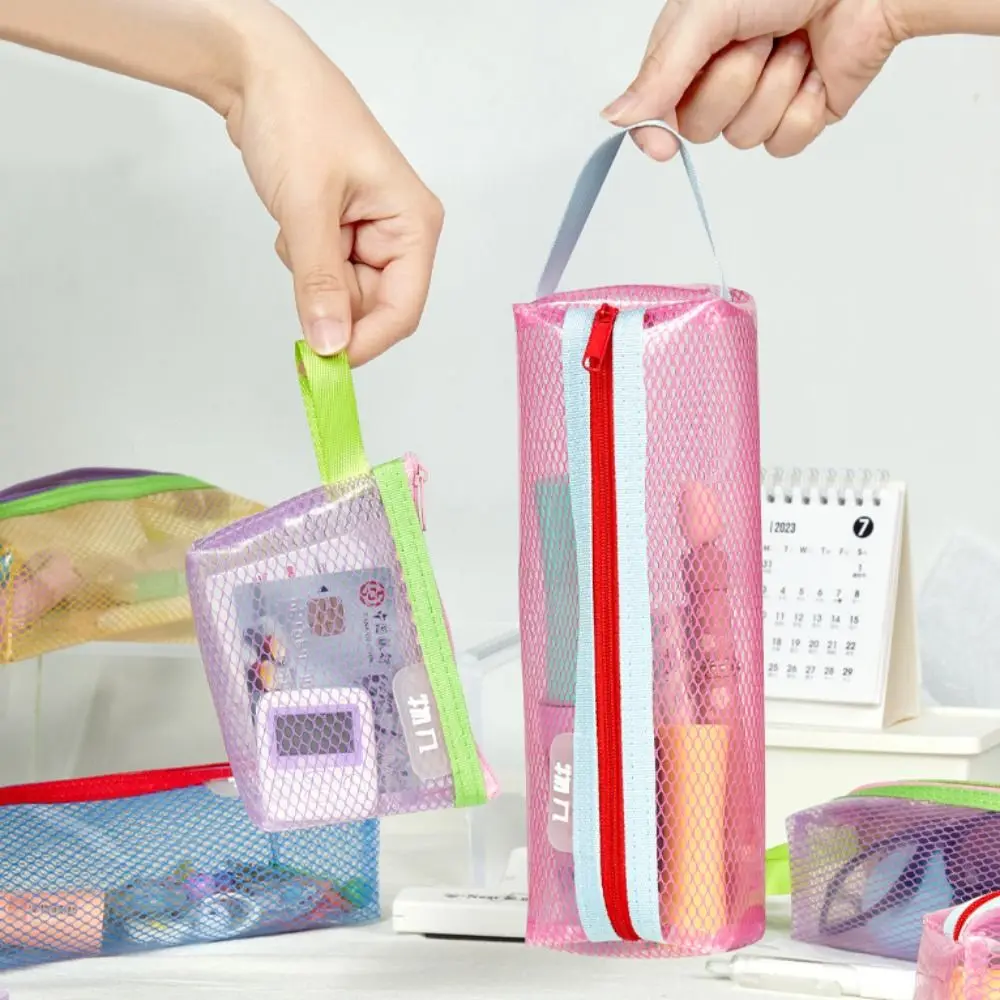 Портативный сетчатый пенал на молнии большая вместительная сумка для хранения