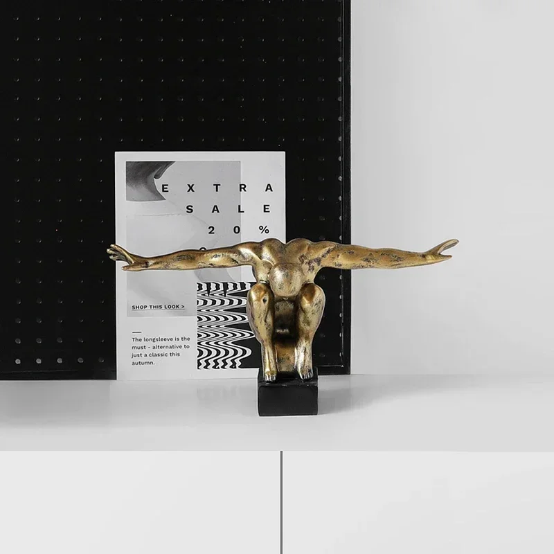 Скандинавская статуя героев мультфильма абстрактное искусство ретро украшение