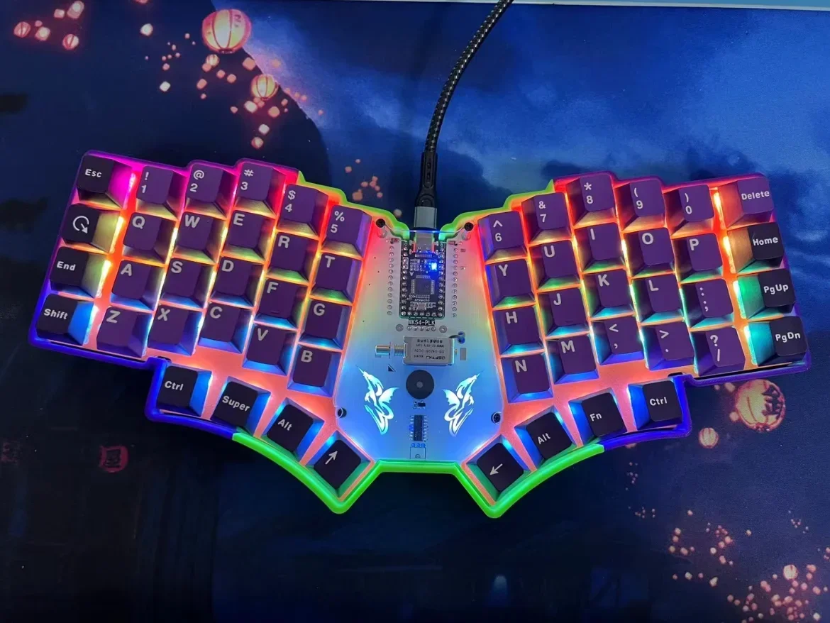 Набор механической клавиатуры Cyber WK PLK 54 трехрежимная Беспроводная Bluetooth