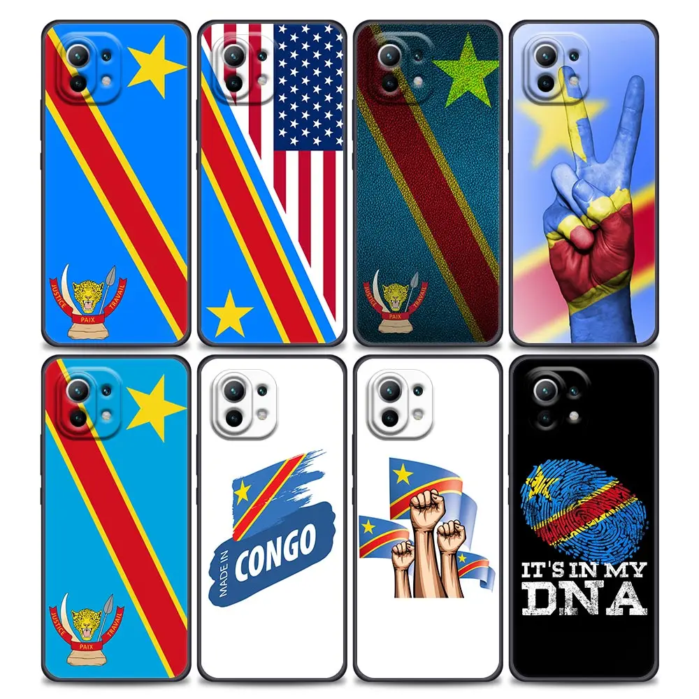 

Case for Xiaomi Mi 11 Lite 5G NE 11i 11X 11T 12 Pro Poco F1 F3 X3 GT X4 NFC Pro Silicone Cover Democratic Republic Of Congo Flag