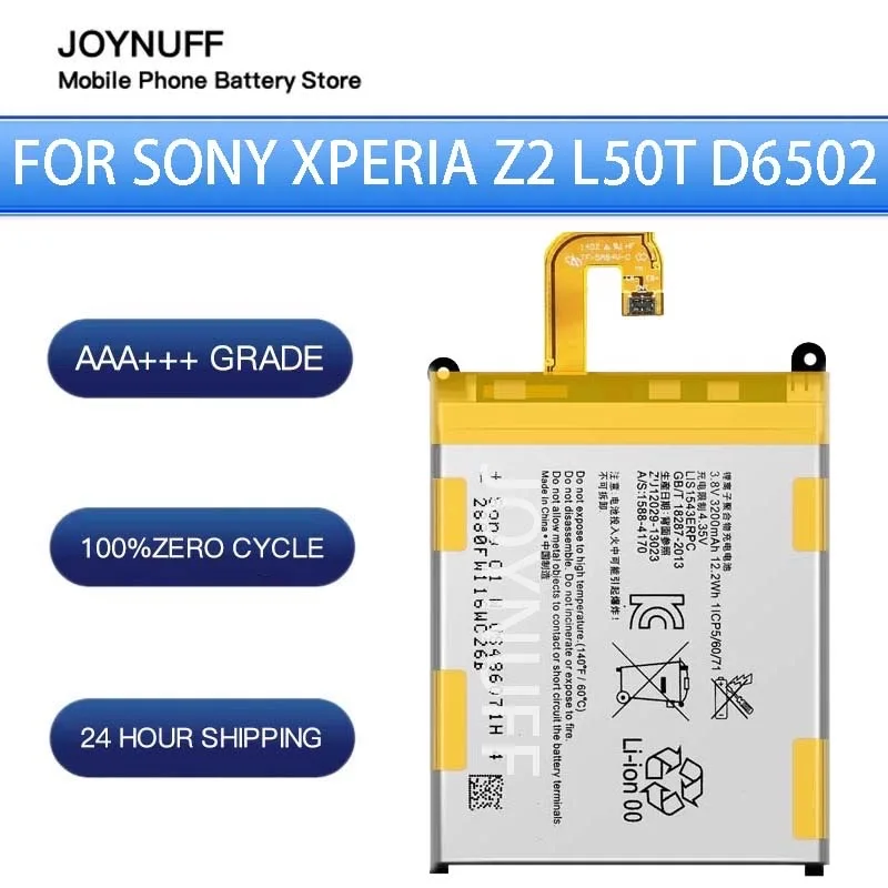 

New Battery High Quality 0 Cycles Compatible LIS1543ERPC For Sony Xperia Z2 L50T D6502 D6503 L50 L50W L50U Replacement Lithium++